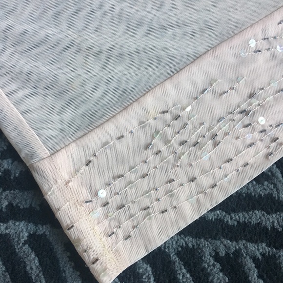 BCBG Sheer Mesh Beaded Skirt & Tank - Picture 3 of 7